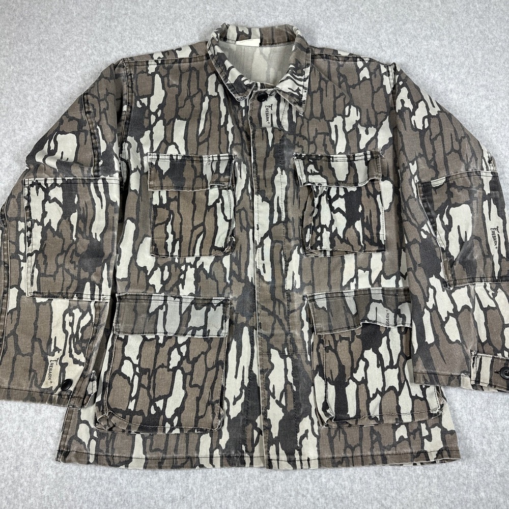 Vintage 90s Military BDU Coat Fatigue Trebark‎ camouflage Small Regular USA Made